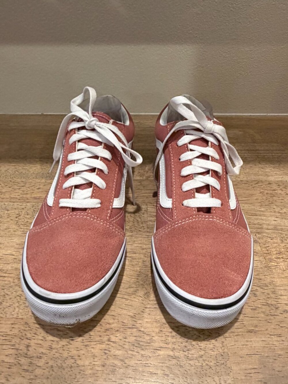 Vans Old Skool Low Top Sneakers Coral Pink Rose Suede Canvas Size 7 - Picture 2 of 7